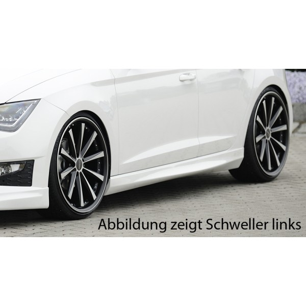 Rieger bočný prah mont. strana pravá pro Seat Leon 5F 5-dver., 5-dver. (ST/Combi), r.v. 10/12-, plast ABS bez povrchovej úpravy