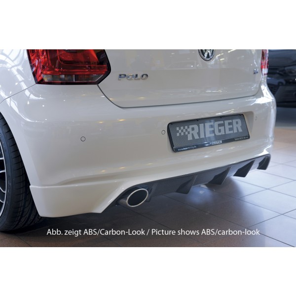Rieger spojler pod zadný nárazník pre Volkswagen Polo 6 6R 3-dver., 5-dver. pred faceliftom r.v. 04/09-01/14, plast ABS bez povrchovej úpravy, pro sportovní koncovku vlevo 115x85 mm