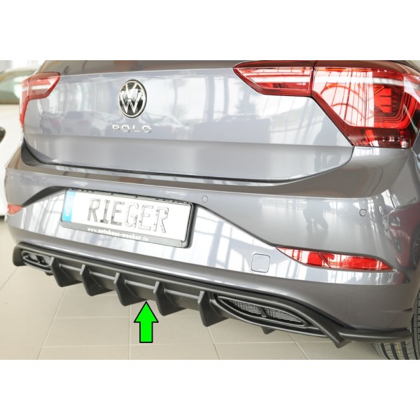 Rieger vložka zadného nárazníka pre Volkswagen Polo AW 5-dver., plast ABS bez povrchovej úpravy, R-Line, r.v. 06/2021-