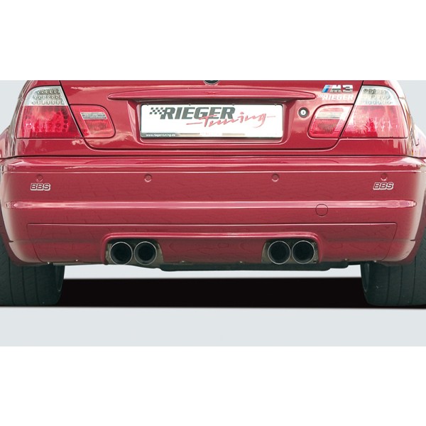 Rieger vložka zadného nárazníka CS-Look pro BMW rad 3 E46 M3 kabriolet, kupé, plast ABS bez povrchovej úpravy