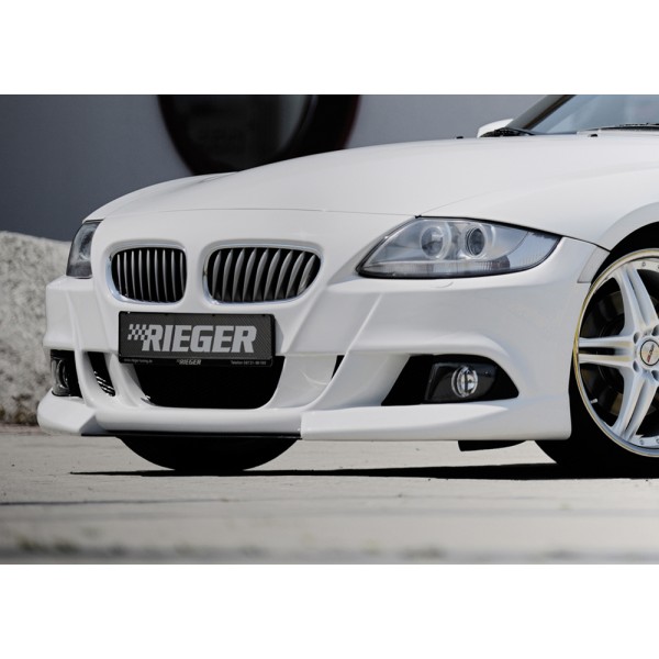 Rieger kompletný predný nárazník pro BMW Z4 E85 kupé, roadster po faceliftu, plast ABS bez povrchovej úpravy, s výrezmi pre hmlové svetlá, pro vozy s ostříkovači předních světlometů