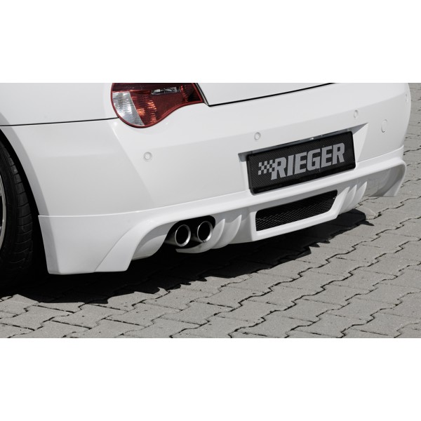 Rieger spojler pod zadný nárazník pre BMW Z4 E85 kupé, roadster po faceliftu r.v. 01/06-03/09, plast ABS bez povrchovej úpravy, pro vozy s dvojitou koncovkou 76mm vlevo