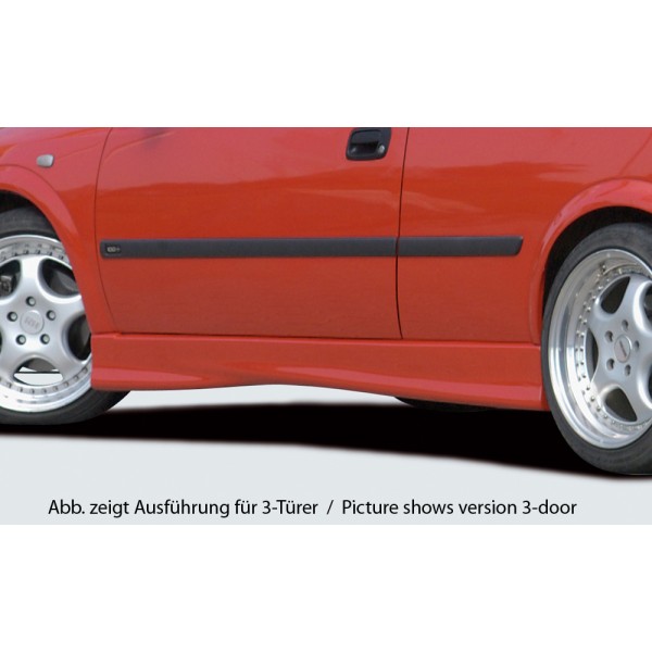 Rieger bočný prah mont. strana ľavá pro Opel Astra G 5-dver., caravan, notchback, plast ABS bez povrchovej úpravy