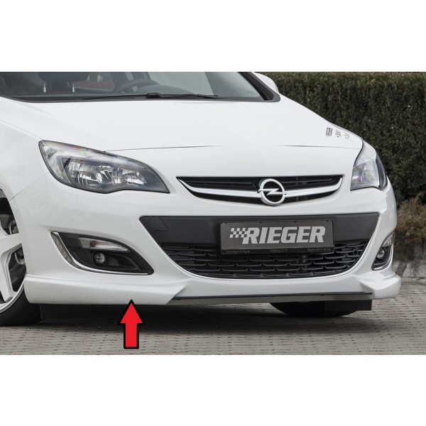 Rieger spojler pod predný nárazník pre Opel Astra J 5-dver., hatchback, sedan, sedan/notchback, sports tourer po faceliftu, r.v. 10/12-, plast ABS bez povrchovej úpravy