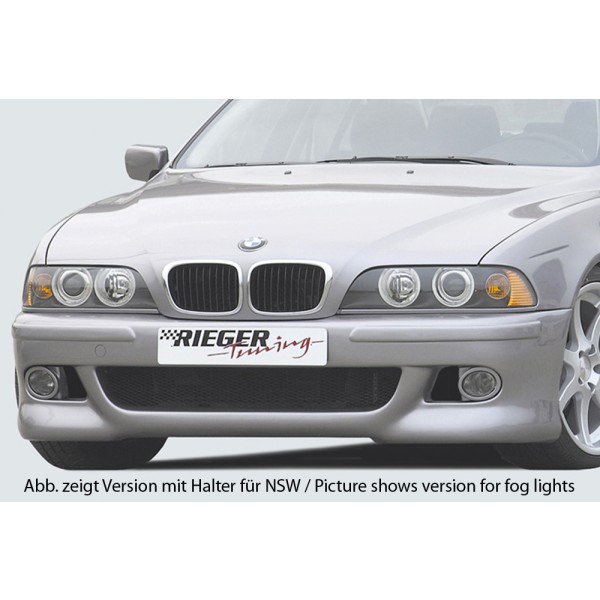 Rieger kompletný predný nárazník M5-Look pro BMW rad 5 E39 sedan, touring, plast ABS bez povrchovej úpravy, pro vozy bez ostřikovačů předních světlometů, bez parkovacího asistenta (PDC)