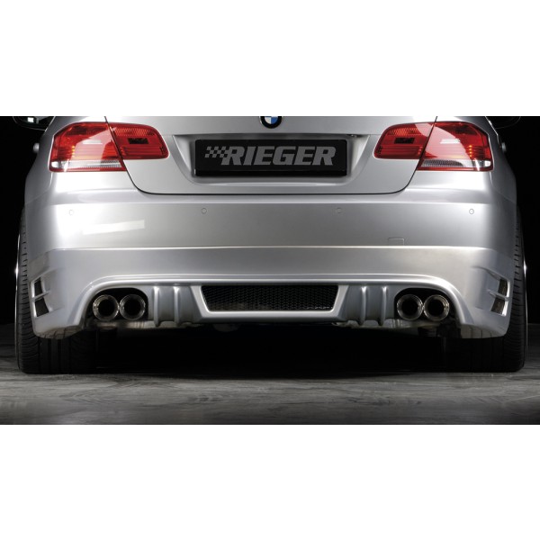 Rieger spojler pod zadný nárazník pre BMW rad 3 E92, E93 kabriolet, kupé pred faceliftom r.v. 03/07-02/10, 09/06-02/10, plast ABS bez povrchovej úpravy, mimo 335i a 335d, pre vozidlá s dvojitými koncovkami na oboch stranách