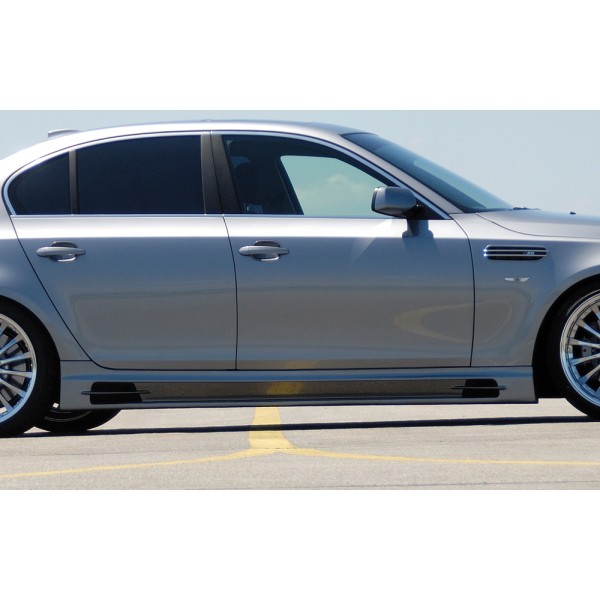 Rieger bočný prah mont. strana pravá pro BMW rad 5 E60, E61 sedan, touring vr. faceliftu, r.v. -08, 08-, plast ABS bez povrchovej úpravy, s prolisem, s prolisem a dvěma výřezy