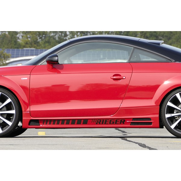 Rieger bočný prah mont. strana ľavá pro Audi TT 8J kupé, roadster, r.v. 09/06-, plast ABS bez povrchovej úpravy, s prolisem, s prolisem a dvěma výřezy