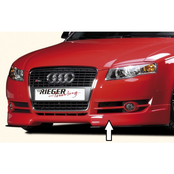 Rieger spojler pod predný nárazník pre Audi A4 8E, 8H avant, kabriolet, sedan po faceliftu, r.v. 01/06-, 11/04-, plast ABS bez povrchovej úpravy