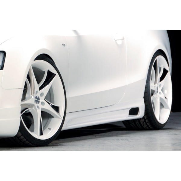 Rieger bočný prah mont. strana ľavá pro Audi A5 B8, B81 kabriolet, kupé vr. faceliftu, r.v. 06/07-07/11, 10/11-06/16, plast ABS bez povrchovej úpravy, s prelisom a výrezom
