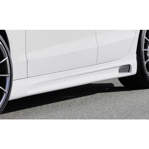 Rieger bočný prah mont. strana ľavá pro Audi A5 S5 B8, B81 Sportback vr. faceliftu, r.v. 06/07-07/11, 10/11-06/16, plast ABS bez povrchovej úpravy, s prelisom a výrezom