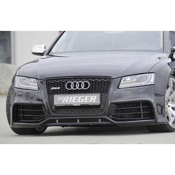 Rieger kompletný predný nárazník pro Audi A5 B8, B81 kabriolet, kupé, Sportback pred faceliftom, plast ABS bez povrchovej úpravy, pro vozy s ostrekovačmi svetlometov a parkovacím asistentom (PDC)