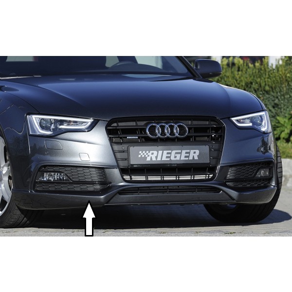 Rieger spojler pod predný nárazník pre Audi A5 B8, B81 kabriolet, kupé, Sportback po faceliftu, r.v. 10/11-06/16, plast ABS bez povrchovej úpravy