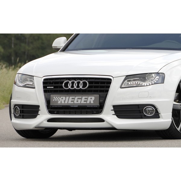 Rieger spojler pod predný nárazník pre Audi A4 S4 B8, B81 avant, sedan pred faceliftom, r.v. 11/08-12/11, plast ABS bez povrchovej úpravy