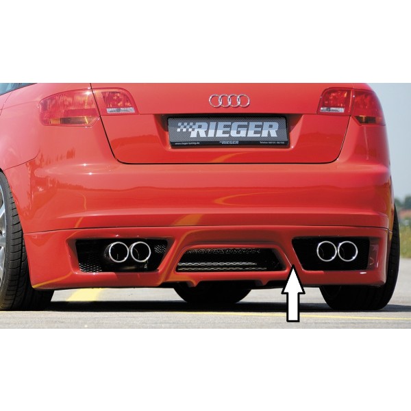 Rieger spojler pod zadný nárazník pre Audi A3 8P 5-dver., Sportback pred faceliftom r.v. 06/05-06/08, plast ABS bez povrchovej úpravy