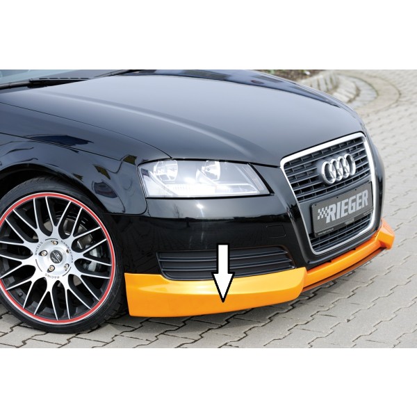 Rieger spojler pod predný nárazník pre Audi A3 8P 3-dver., 5-dver., kabriolet, Sportback po faceliftu, r.v. 07/08-, plast ABS bez povrchovej úpravy