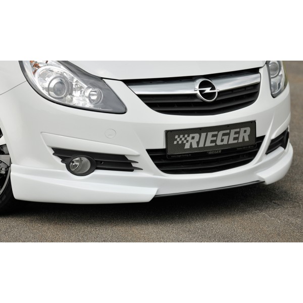 Rieger spojler pod predný nárazník pre Opel Corsa D 3-dver., 5-dver. pred faceliftom, r.v. 07/06-12/10, plast ABS bez povrchovej úpravy, bez rebrovania
