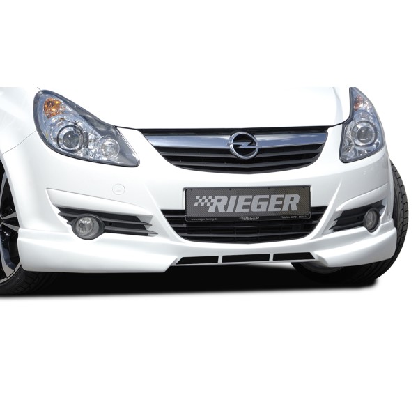 Rieger spojler pod predný nárazník pre Opel Corsa D 3-dver., 5-dver. pred faceliftom, r.v. 07/06-12/10, plast ABS bez povrchovej úpravy, s rebrovaním