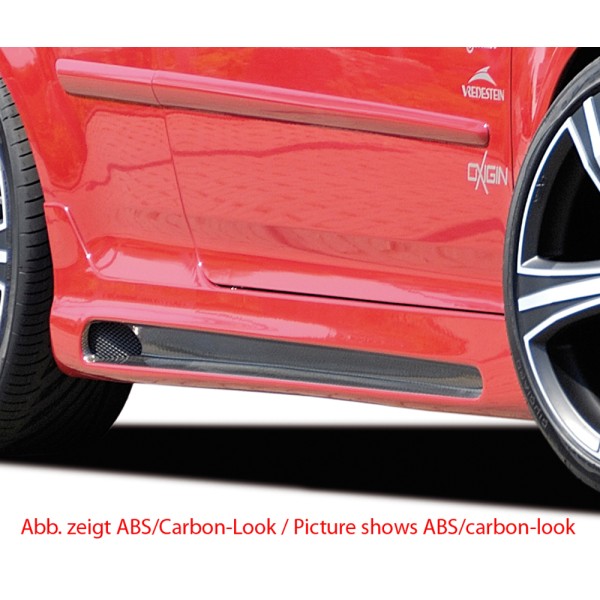 Rieger bočný prah mont. strana ľavá pro Volkswagen Golf 5 1K 3-dver., GTI, R32, plast ABS bez povrchovej úpravy, s prelisom a výrezom