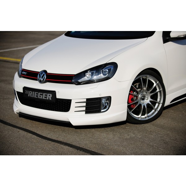 Rieger spojler pod predný nárazník pre Volkswagen Golf 6 GTD, GTI 3-dver., 5-dver., kabriolet, plast ABS bez povrchovej úpravy, bez rebrovania