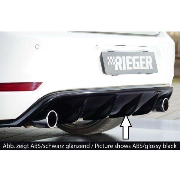 Rieger vložka zadného nárazníka pre Volkswagen Golf 6 GTI 3-dver., 5-dver., kabriolet, plast ABS bez povrchovej úpravy