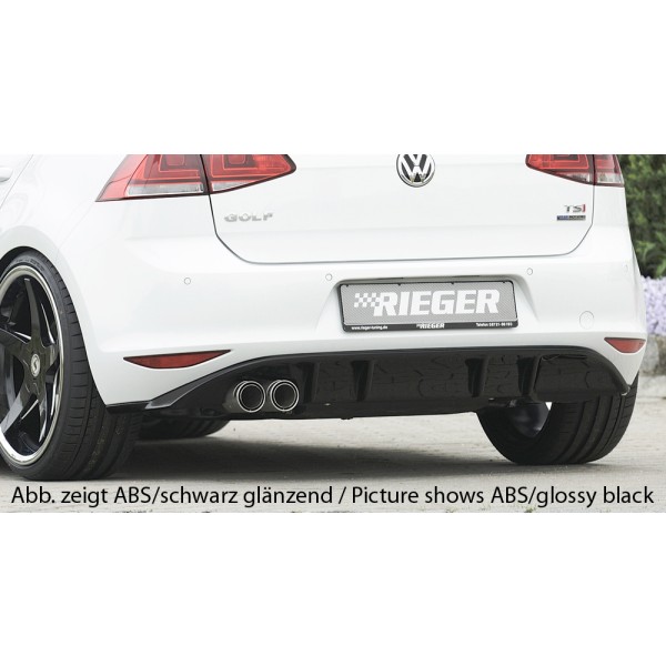 Rieger vložka zadného nárazníka pre Volkswagen Golf 7 vr. GTD 3-dver., 5-dver. pred faceliftom, plast ABS bez povrchovej úpravy