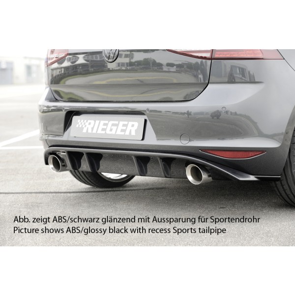 Rieger vložka zadného nárazníka pre Volkswagen Golf 7 GTI 3-dver., 5-dver. pred faceliftom, plast ABS bez povrchovej úpravy
