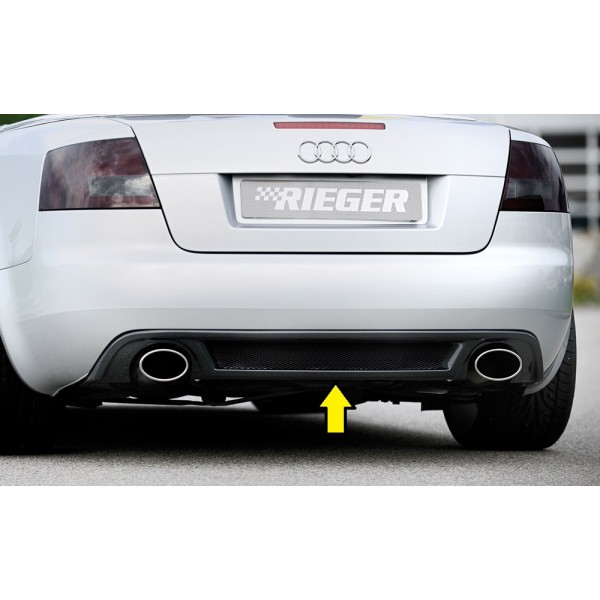 Rieger vložka zadného nárazníka (GBL-55269) pro Audi A4 8H kabriolet, plast ABS lakovaný do čiernej lesklej farby