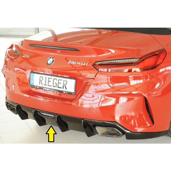 Rieger vložka zadného nárazníka pre BMW Z4 G29, G4Z roadster, plast ABS lakovaný do čiernej lesklej farby