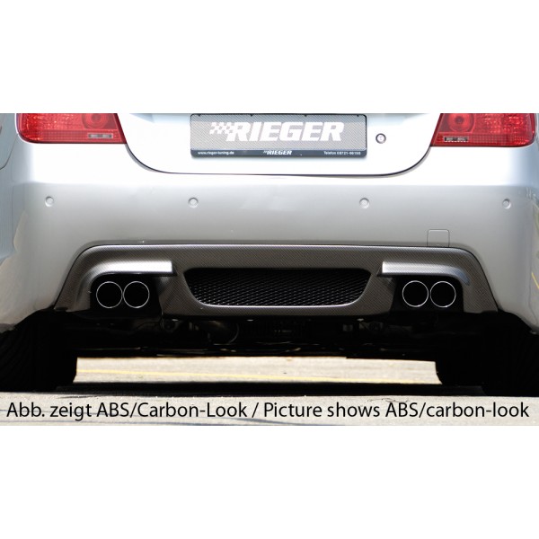 Rieger Heckeinsatz (GBL-53605) pro BMW rad 5 E61 touring, plast ABS lakovaný do čiernej lesklej farby