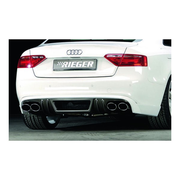 Rieger spojler pod zadný nárazník pre Audi A5 S5 B8, B81 kabriolet, kupé pred faceliftom r.v. 06/07-07/11, plast ABS s povrchovou úpravou Carbon-Look