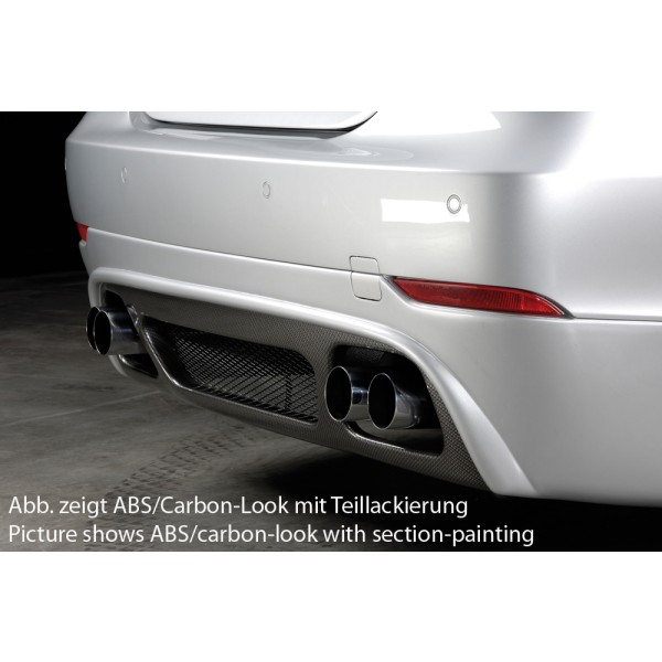 Rieger spojler pod zadný nárazník pre BMW rad 5 E60 sedan po faceliftu r.v. 08-, plast ABS s povrchovou úpravou Carbon-Look
