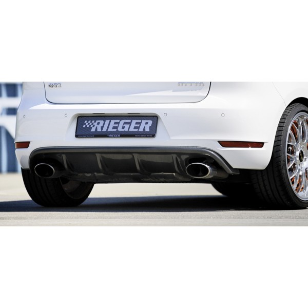 Rieger vložka zadného nárazníka pre Volkswagen Golf 6 GTD, GTI 3-dver., 5-dver., kabriolet, plast ABS s povrchovou úpravou Carbon-Look