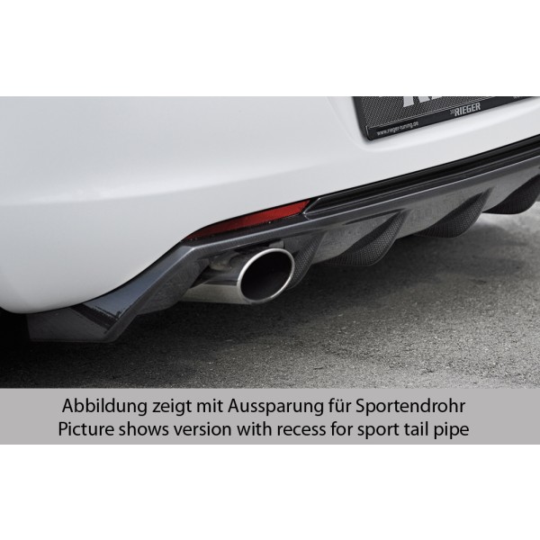 Rieger vložka zadného nárazníka pre Opel Astra J 5-dver., hatchback pred faceliftom, plast ABS s povrchovou úpravou Carbon-Look, pre orig. koncovku vliavo