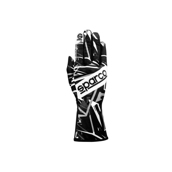 Kartingové rukavice Sparco K-ROOKIE, farba: černo-biela