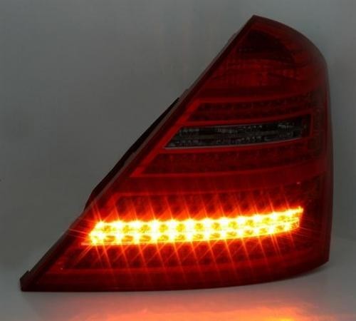 MERCEDES S W221 - Zadné svetlá Ledkové - Červené / Dymové