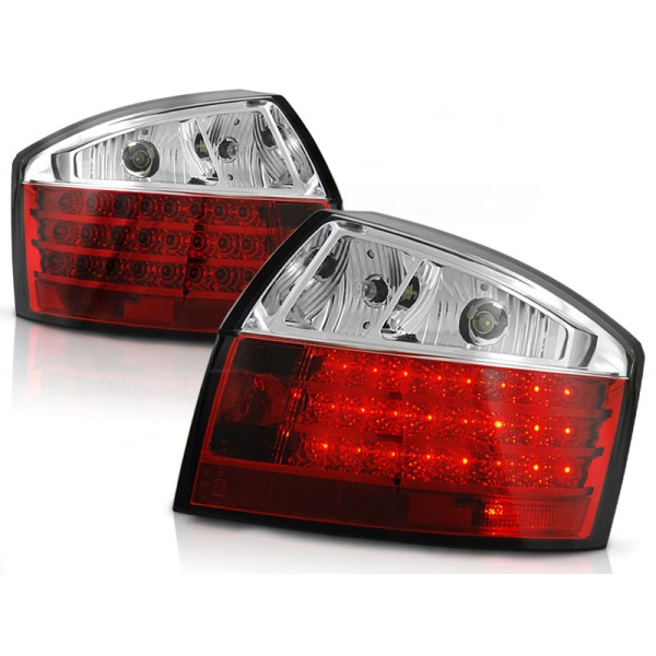 AUDI A4 00-04 SEDAN - zadné LED svetlá červeno biela