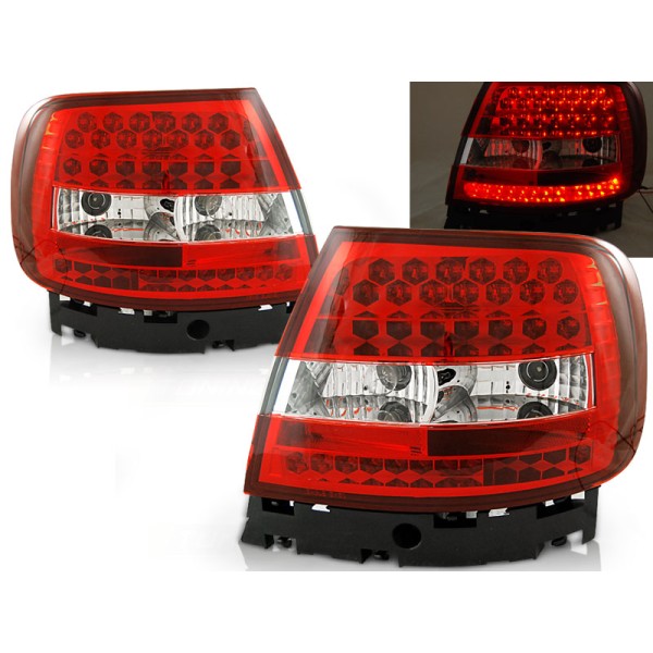 AUDI A4 94-00 SEDAN - zadné LED svetlá červeno biela