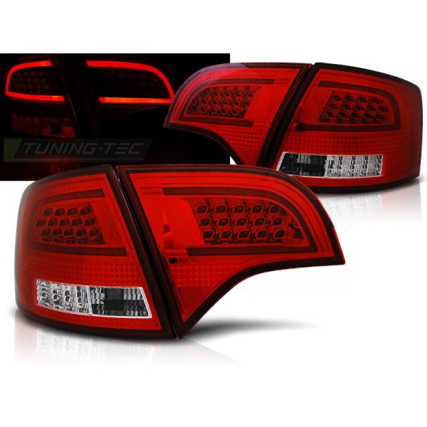 AUDI A4 B7 04-08 COMBI - zadné LED svetlá červeno biela LED BAR