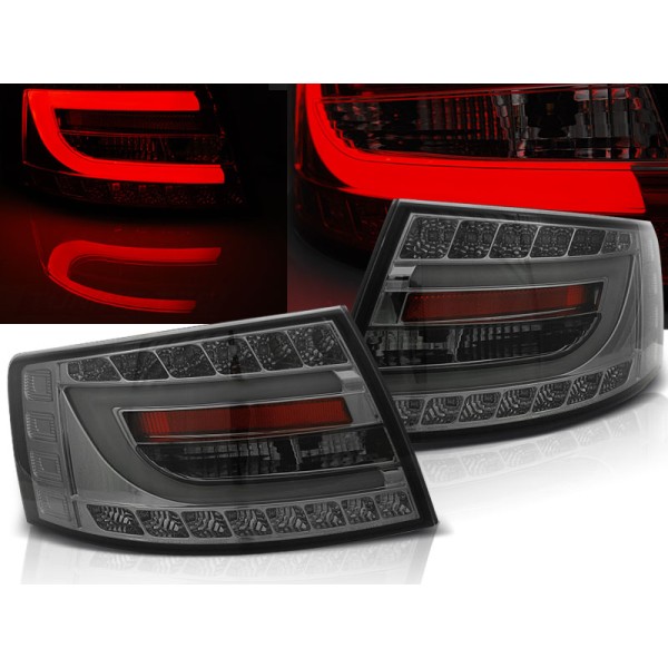 AUDI A6 C6 SEDAN 04-08 - zadné LED svetlá dymová 6-pin LED BAR