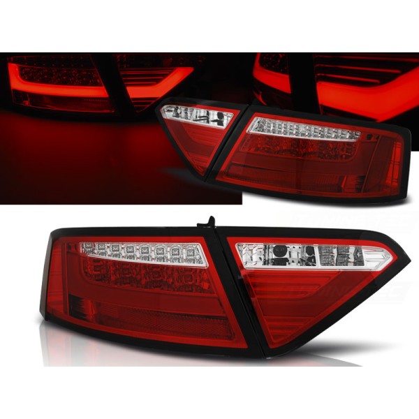 AUDI A5 07-11 COUPE, CABRIO, SPORTBACK - zadné LED svetlá červeno biela LED BAR