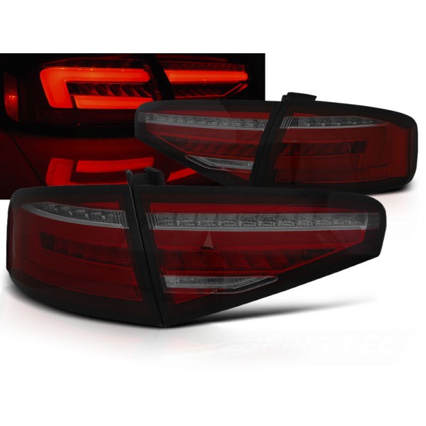 AUDI A4 B8 12-15 SEDAN - zadné LED svetlá červeno dymová s dynamickým blinkerom