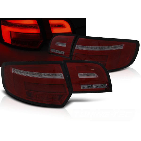 AUDI A3 8P 5D 03-08 - zadné LED svetlá červeno dymové s LED dynamickým blinkrom