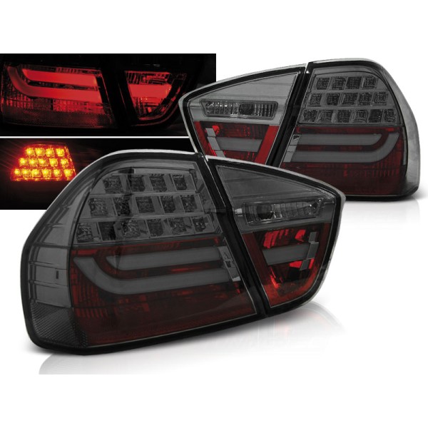 BMW E90 05-08 SEDAN - zadné LED svetlá dymová LED BAR