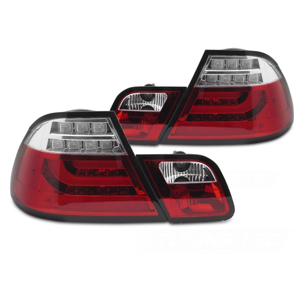BMW E46 1999-2003 Coupe - Zadné LED svetlá ČERVENÁ