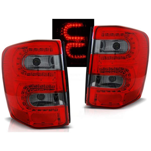 CHRYSLER JEEP GRAND CHEROKEE 99-05 - zadné LED svetlá červeno dymová