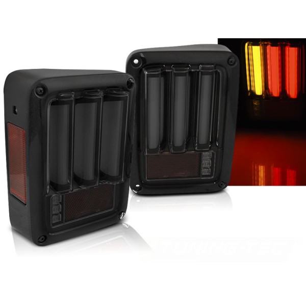 CHRYSLER JEEP WRANGLER JK 07-18 - zadné LED svetlá čierno dymová LED BAR