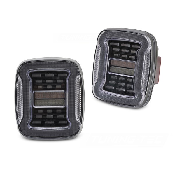 Jeep Wrangler YJ 91-96 / TJ 96-06 - zadné LED svetlá ČÍRA
