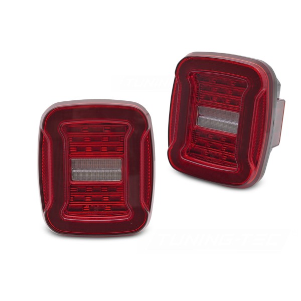 Jeep Wrangler YJ 91-96 / TJ 96-06 - zadné LED svetlá ČERVENÁ