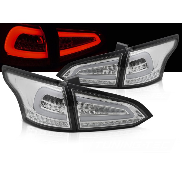 FORD FOCUS MK3 SW 11-18 - zadné LED svetlá CHROMOVÉ